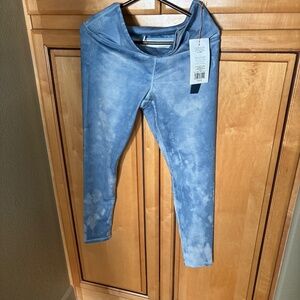 Bleached indigo high rise leggings